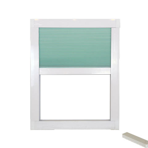 4 Sided Wood Motorized Honeycomb Shade Plain Simple Style Electric Blind with UV Blocking for Everyday Use Made in China