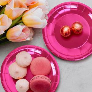 Assiettes <span class=keywords><strong>en</strong></span> papier Assiettes jetables Grandes rondes Vaisselle Décoration pour dessert Douche nuptiale Anniversaire de filles Fournitures de pique-nique - Product Image 2
