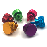 Vis de boulons de pouce moletées en aluminium anodisé coloré pour boîtier de PC d'ordinateur de bricolage