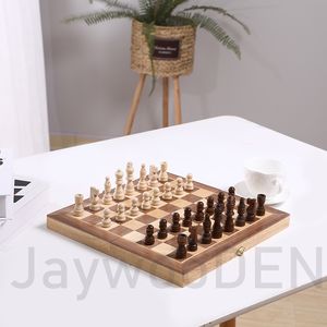 29 सेमी <span class=keywords><strong>3</strong></span>-इन-1 गैर-चुंबकीय लकड़ी शतरंज और चेकर्स ने बच्चों और वयस्कों के लिए शुरुआती बोर्ड गेम - Product Image 6