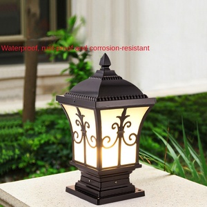 Modern <b>Garden</b> IP44 Waterproof Square Outdoor LED Solar Pillar Light <b>for</b> Post Lamp with Aluminum Body <b>for</b> Outdoors Gate & <b>Fence</b> - Product Image 1