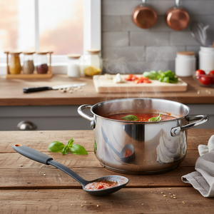Utensili da Cucina: Cucchiaio da Servizio Ergonomico in Nylon con Impugnatura Morbida e Confortevole, Rivestimento Antiaderente, Stile Elegante per Servire e Saltare in Padella, Ideale per Porzionare. - Product Image 3