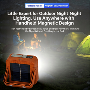 Lámpara Solar Portátil Recargable por USB, 4000mAh, Luz de Trabajo LED, Magnética, de Mano, para Camping, Emergencias, Banco de Energí<span class=keywords><strong>a</strong></span>, Exterior, IP42 - Product Image 2