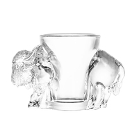 Verre à shot en verre de 50 ml de style dessin animé en forme d'animal avec logo et couleur personnalisés NOVARE