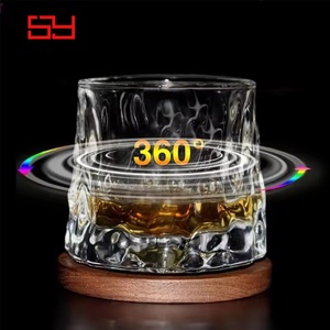 Sunyo Ripple Like Whiskey <strong>Glass</strong> Cup Support Custom Shape and Logo Handmade Lead Free Crystal Rock <strong>Glass</strong> Whiskey <strong>Glass</strong> - Product Image 2