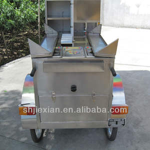 Chariot de barbecue mobile en acier inoxydable et aluminium JX-HS120B, chariot à hot-dogs avec équipement de restauration rapide, certifié CE 110V/220V - Product Image 5