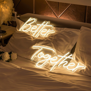 Letreros de Neón LED Personalizados 'Better <span class=keywords><strong>Together</strong></span>' para Publicidad, Fiestas, Bares, Oficinas y Decoración del Hogar, Alimentación por CC - Product Image 1