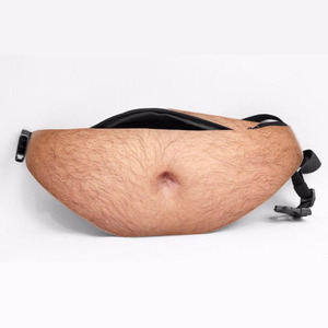 재미있는 팝 아빠 바디 머니 벨트 백 여성 여행용 숄더백 살색 크리에이티브 패니 팩 맥주 배꼽 범백 허리 가방 - Product Image 1