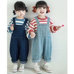 Salopette en Jean pour enfants, vente en gros, automne <span class=keywords><strong>2022</strong></span>, combinaisons en Jean pour bébés, salopette tendance pour filles - Product Image 2