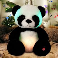 Peluche musicale Panda Animal en peluche Soft Glowing LED Light Night-up Toys Singing Lullabies Birthday Gifts