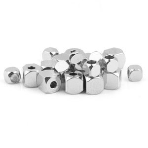 Écrous hexagonaux en laiton 6x6mm, taille métrique, finition lisse, pour composants de fabrication de bijoux DIY - Product Image 5