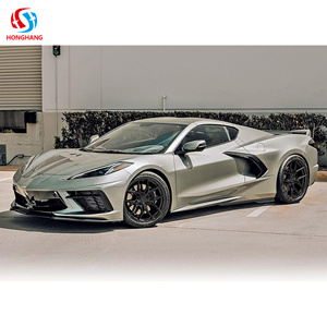 Jupes latérales en gros d'usine pour Chevrolet <span class=keywords><strong>Corvette</strong></span> C8 Stingray 2020-2023, style 5VM, en ABS noir brillant, kit carrosserie - Product Image 4