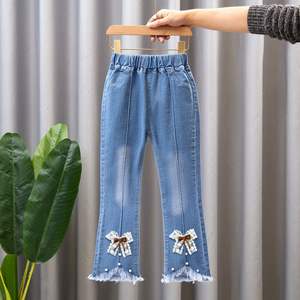 Großhandel Frühling Herbst Lässige Modische Flare Denim Jeans & Hosen für Mädchen Kinderhosen Kinderjeans - Product Image 3