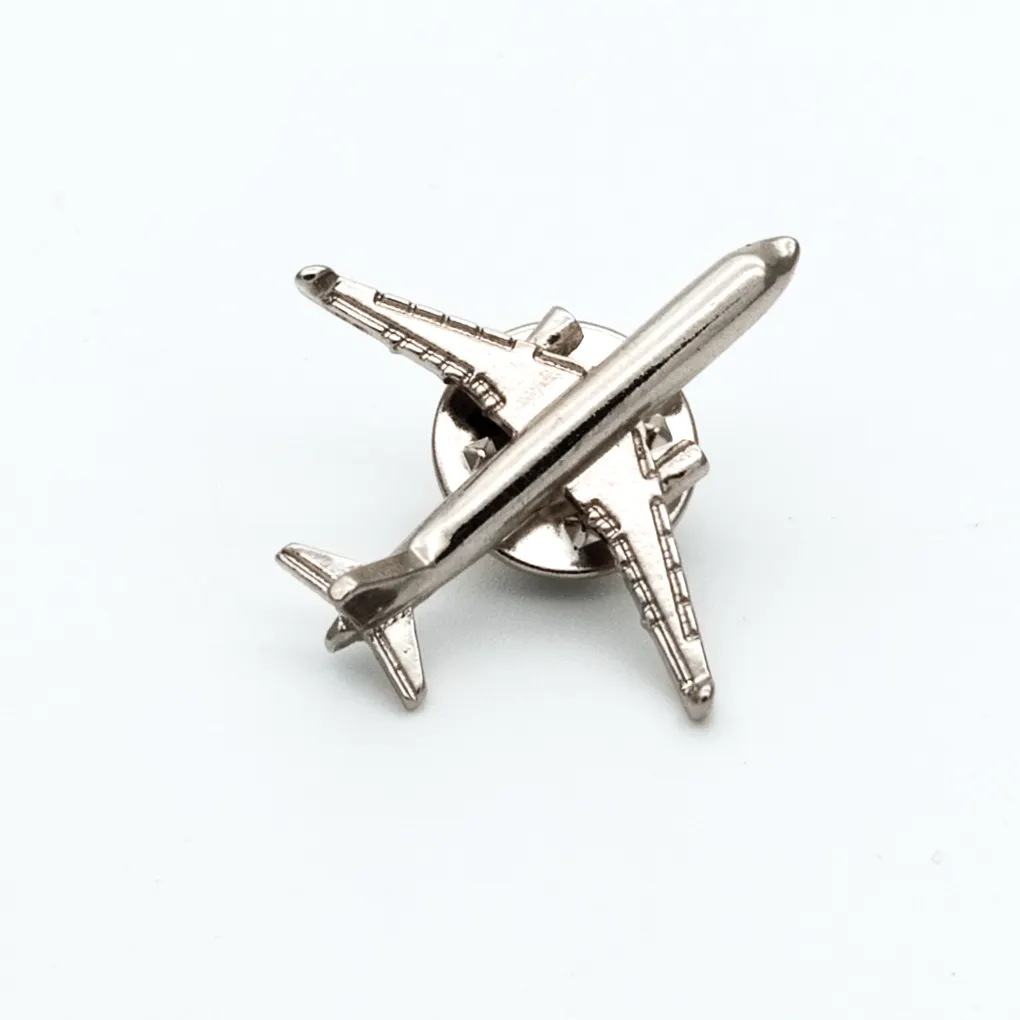 Pin de solapa de aleación de zinc 3D para avión, insignia para regalo