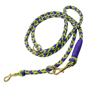 Correa de perro de poliéster personalizable <span class=keywords><strong>3</strong></span> en 1, <span class=keywords><strong>collar</strong></span> de paracord ajustable para caminar con broche de latón, manos libres y personalizado - Product Image 5