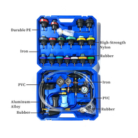 Kit de 28 Piezas para Prueba de Fugas de Presión en Radiadores, Herramienta de Recarga de Refrigerante al Vacío para Reparación Automotriz