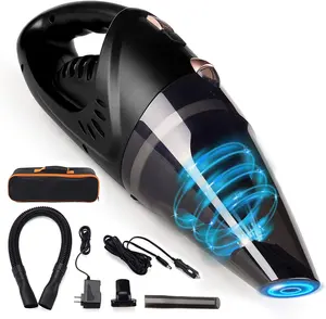 Handheld Vacuum Cleaner 12v Portable Cordless Vacuum with Car & Wall Rechargeable Lithium-ion, Black Detailing Vacuum Cleaners f