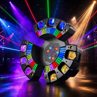 Nouvelle Lumière de Scène Mobile 2026 150W à 3 Bras et 9 Têtes, Effet Beam Laser Stroboscopique RGBW DMX512 pour DJ, Discothèque, Fête, Bar
