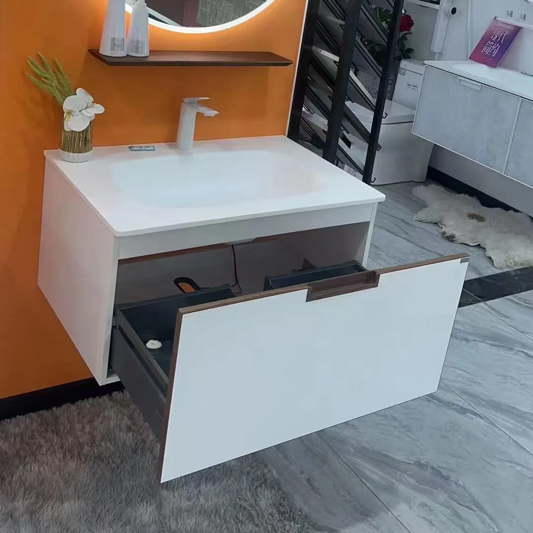 Bianco/kaki/giallo/rosso/marrone colore solido superficie lavabo resina pietra bagno vanità top uso popolare lavabo