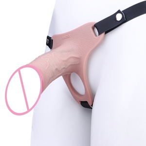 ANOSX Wearable Penis Sheath Silicone Chastity Cage FTM Penis Packers Transgender Sissy Sexy Bondage BDSM Strapon Hollow <b>Dildo</b> - Product Image 1