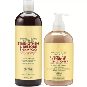 OEM private label shea moisture shampoo e balsamo set lascia in balsamo per le donne capelli ricci neri