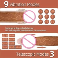 Juguete Sexual de Silicona Líquida con Control Remoto, Vibrador Realista con Forma de Clítoris, Vibradores con Movimiento de Empuje para Mujeres, Masturbadores