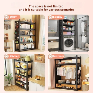 Có thể điều chỉnh đa chức năng nghiên cứu máy tính bàn với khung thép lưu trữ kệ cho nhà văn phòng hoặc phòng khách - Product Image 5