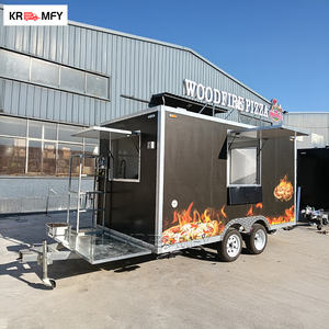 Remolque de cocina móvil cuadrado con certificación CE, aprobado por DOT, totalmente equipado con parrilla para barbacoa, freidora y máquina para hot dogs, para camión de comida rápida comercial. - Product Image 5