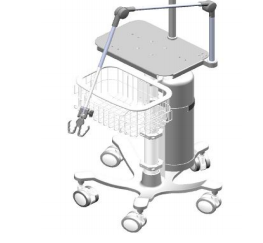 IV 극이있는 내구성 의료 <span class=keywords><strong>ICU</strong></span> 비상 트롤리 휴대용 인공 호흡기 트롤리 고유량 비강 캐뉼라 카트 - Product Image 2