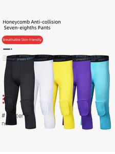 Medias atléticas de fitness con rodilleras de EVA de nido de abeja Pantalones deportivos protectores de alta elasticidad - Product Image 2