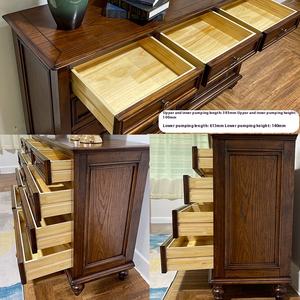 Armoire moderne vintage américaine à cinq tiroirs <span class=keywords><strong>en</strong></span> bois massif pour chambre à coucher Armoire à sept tiroirs pour le salon Rangement à neuf tiroirs - Product Image 3