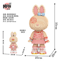 Mpin 55 cm Mini Briques Magiques Micro Bearbrick Ensembles de Blocs de Construction Grand Modèle Jouet pour Enfants Assemblé Puzzle Animal 3D Momo Lapin