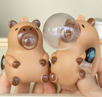 Nouveau Porte-clés en plastique souple anti-stress et décompression Yurui Capybara souffleur de bulles 2027, jouet sensoriel personnalisable avec logo de dessin animé