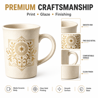 Taza de Cerámica Color Marfil con Diseño Metálico Dorado Personalizado OEM ODM, Taza para Café o Té, Caja de Regalo, Proveedor de Artículos para Bebidas al por Mayor