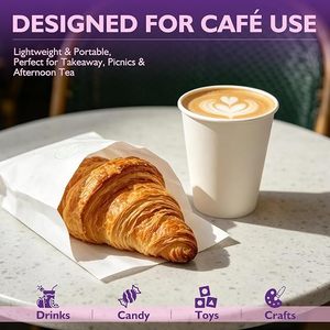 Lot de 1000 gobelets en papier blancs de 8 oz, à paroi simple, jetables, pour boissons chaudes, en papier de qualité alimentaire - Product Image 6