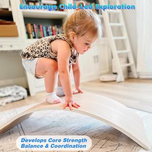 Planche d'équilibre en bois pour enfants, idéale pour l'intégration sensorielle, l'exercice, le yoga et les activités sportives et de divertissement – Offre Spéciale - Product Image 3