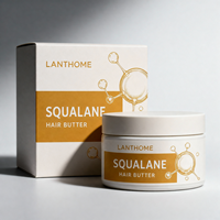 Beurre capillaire soyeux et lisse à texture riche en squalane, nourrissant en profondeur, non collant, facile à coiffer, pour usage quotidien, en gros, avec étiquette personnalisée