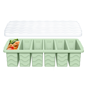Tùy Chỉnh 6 Khoang Silicone Ice Cube Khay Bpa-Miễn Phí Thân Thiện Với Môi Linh Hoạt Tủ Đông Khuôn Cho Ice Cream Súp Sô Cô La Có Thể Tháo Rời Nắp - Product Image 2