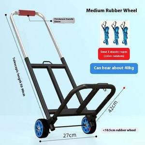 รถเข็นเหล็กพับได้ขนาดเล็ก GQK ทนทาน ใช้ในบ้าน ขนของ ช็อปปิ้ง ขายของ ลากกระเป๋า  แบบพกพา สำหรับงาน OEM - Product Image 5