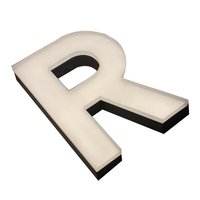 Enseigne lumineuse 3D LED personnalisée en métal et acrylique pour café-bar, livraison rapide, lettres lumineuses en plastique à éclairage frontal