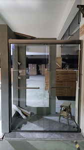 Porta Doccia Scorrevole Doppia in Vetro Temperato Moderno 8mm, Telaio Scorrevole Facile da Installare, Pulibile, Durevole, Ecologico, in Acciaio Inossidabile 304 - Product Image 3