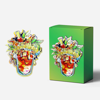Ensemble de sacs et boîtes en Mylar en stock à acheter maintenant, Sac en Mylar découpé à la forme spéciale avec boîte, 8th Plug 3.5 7g 14g 28g 1 Pound