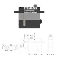 Servomoteur sans noyau CYS S8204-03 avec engrenages métalliques, protocole CAN, 10 kg.cm, pour pièces de RC (planeur, hélicoptère, robot)