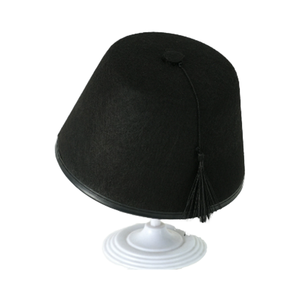 Sombrero turco marroquí rojo de fiesta con borla negra, sombrero de disfraz de fieltro novedoso para Año Nuevo, Halloween, fiesta escolar, vestido - Product Image 3
