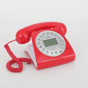 Envío <span class=keywords><strong>de</strong></span> fábrica, teléfono antiguo europeo Retro, teléfono <span class=keywords><strong>fijo</strong></span> con cable/teléfono con cable, identificador <span class=keywords><strong>de</strong></span> llamadas, uso doméstico en Hotel, Memoria roja <span class=keywords><strong>de</strong></span> 32GB <span class=keywords><strong>de</strong></span> <span class=keywords><strong>voz</strong></span> - Product Image 2