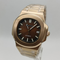 Montre mécanique de luxe SEILOCE NH35 en acier inoxydable 40 mm avec calendrier et mouvement à aiguilles simple