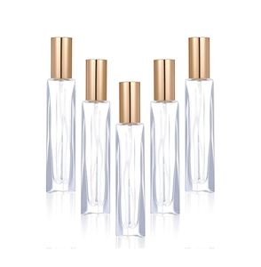 <b>30ml</b> 50ml 100ml Empty Clear Glass Screw Cap <b>Perfume</b> <b>Bottle</b> Cylinder Transparent Spray Screen Printing Custom Logo OEM Available - Product Image 1