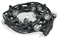 Wasserdichte PVC-Gummi-Isolierte Lichterkette Verlängerungskabel für den Außenbereich Kommerzielles Hochleistungs-E27-B22-Lichtband IP44-Stecker