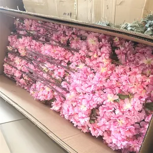 G-1078Wholesale ramo di fiori di ciliegio fiore di ciliegio artificiale fiore singolo di ciliegio artificiale per decorazioni per interni ed esterni di nozze