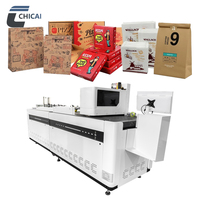 Chicai Single Pass Printer Inkjet Digital untuk tas kertas bergelombang kotak Pizza kipas kertas karton tas cangkir-otomatis